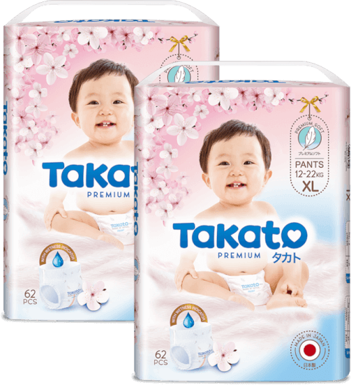 Combo 2 Tã quần Nhật Bản Takato siêu mềm mại (XL, 62 miếng)