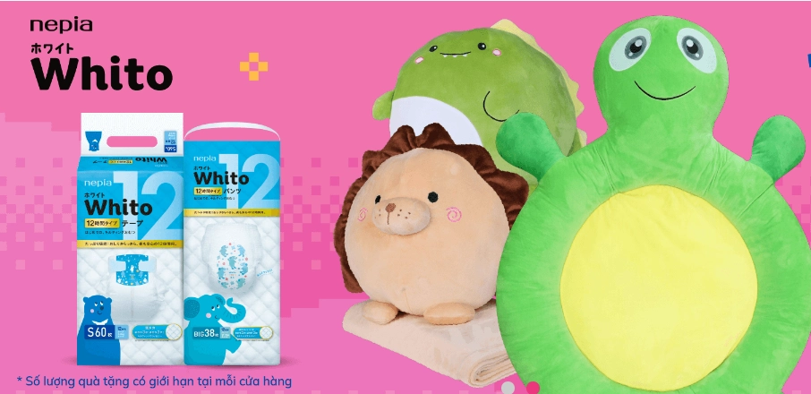Tã Whito - Mềm mại như tơ lụa, thoải mái cho bé yêu 