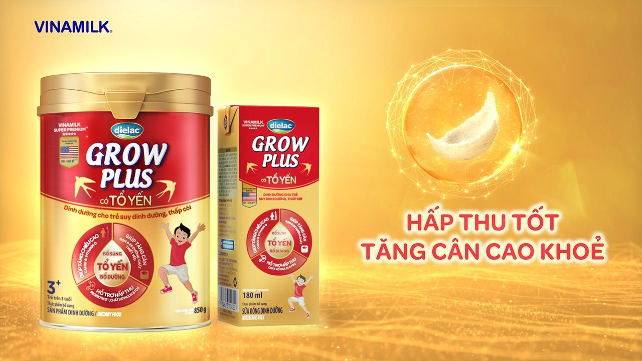 Review sữa Vinamilk Dielac Grow Plus hỗ trợ phát triển trí não cho trẻ 