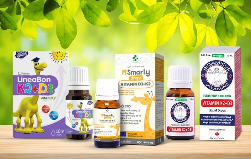 Top 3 vitamin D3 K2 giúp bé phát triển chiều cao hiệu quả
