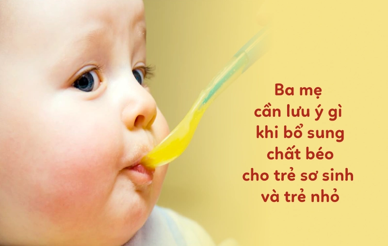 Ba mẹ cần lưu ý gì khi bổ sung chất béo cho trẻ sơ sinh và trẻ nhỏ? 