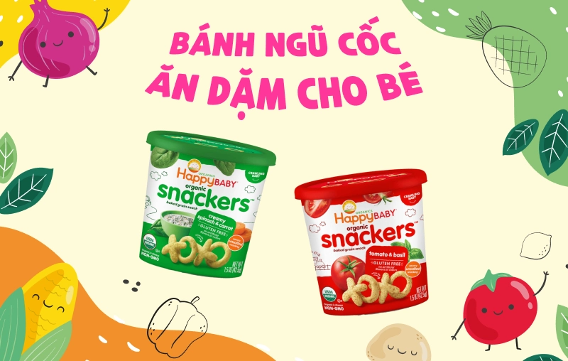 Review chi tiết các loại bánh ngũ cốc snackers Happy Baby cho bé