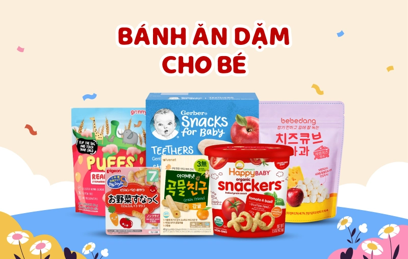 Top 5 bánh ăn dặm cho bé 6 tháng 
