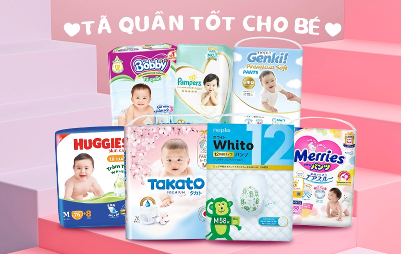 So sánh các loại tã quần tốt nhất hiện nay