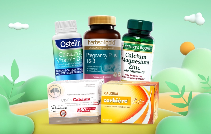 Top 5 sản phẩm canxi cho bà bầu được bác sĩ khuyên dùng