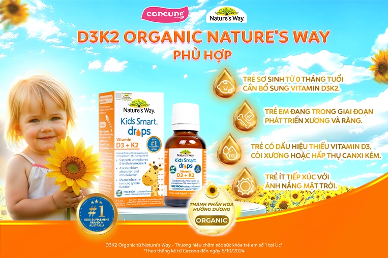 Top 4 sản phẩm vitamin D3 cho bé phát triển chiều cao tối ưu