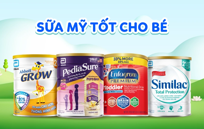 Top 5 thương hiệu sữa Mỹ tốt nhất cho bé
