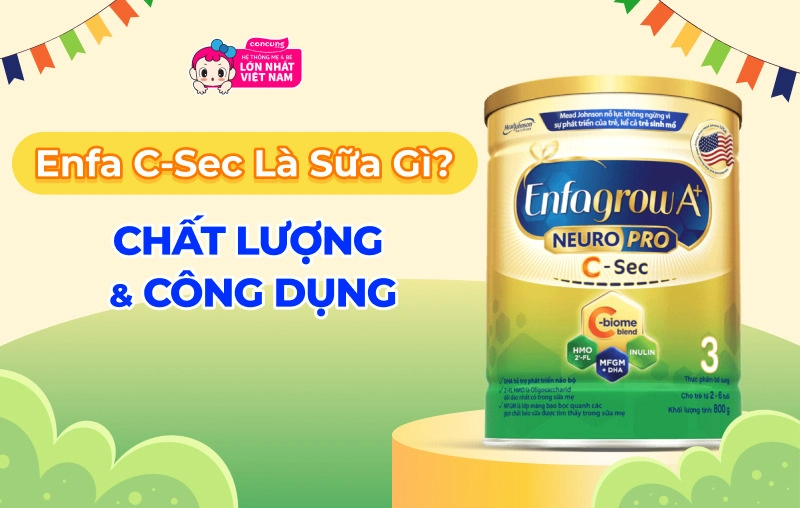 Enfa C-Sec là sữa gì? Chất lượng, công dụng và hướng dẫn sử dụng
