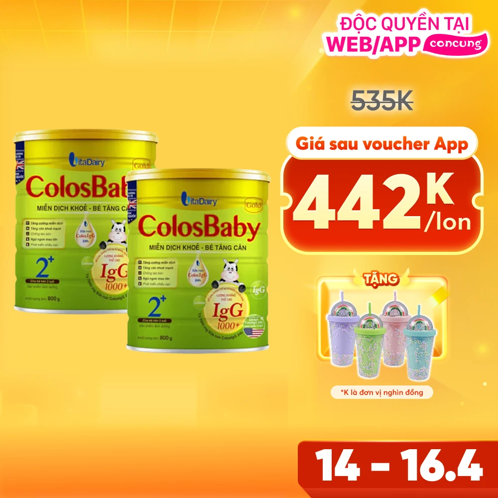 Combo 2 Sữa COLOSBABY GOLD 2 800G