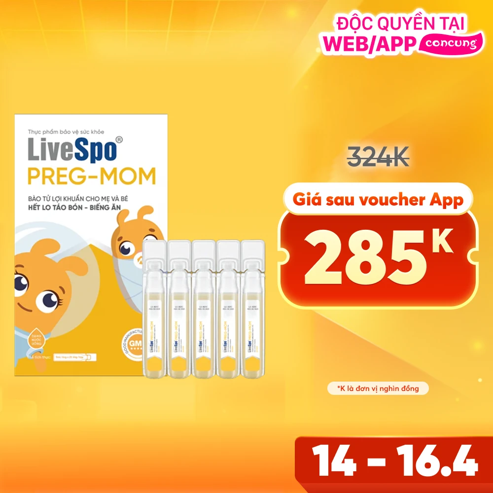 Men vi sinh LiveSpo Preg-Mom (20 ống/hộp)