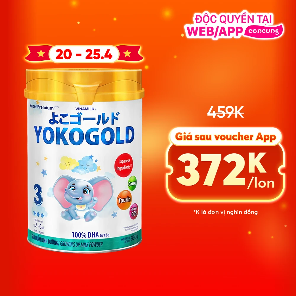 Sữa Vinamilk Yoko Gold 3 850g (2-6 tuổi)