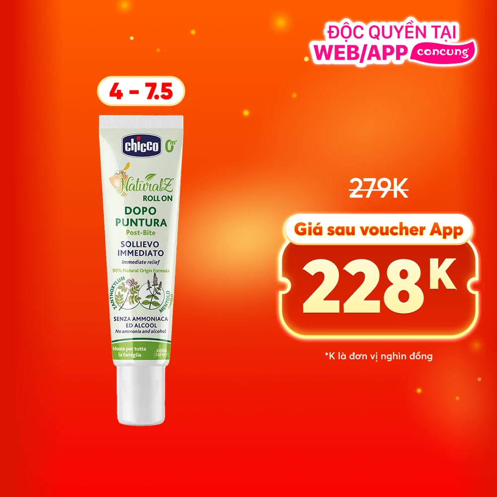 Lăn bôi vết muỗi đốt, côn trùng cắn Chicco 10ml