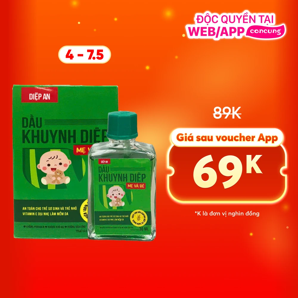 Dầu Khuynh Diệp Mẹ Và Bé Diệp An 30ml