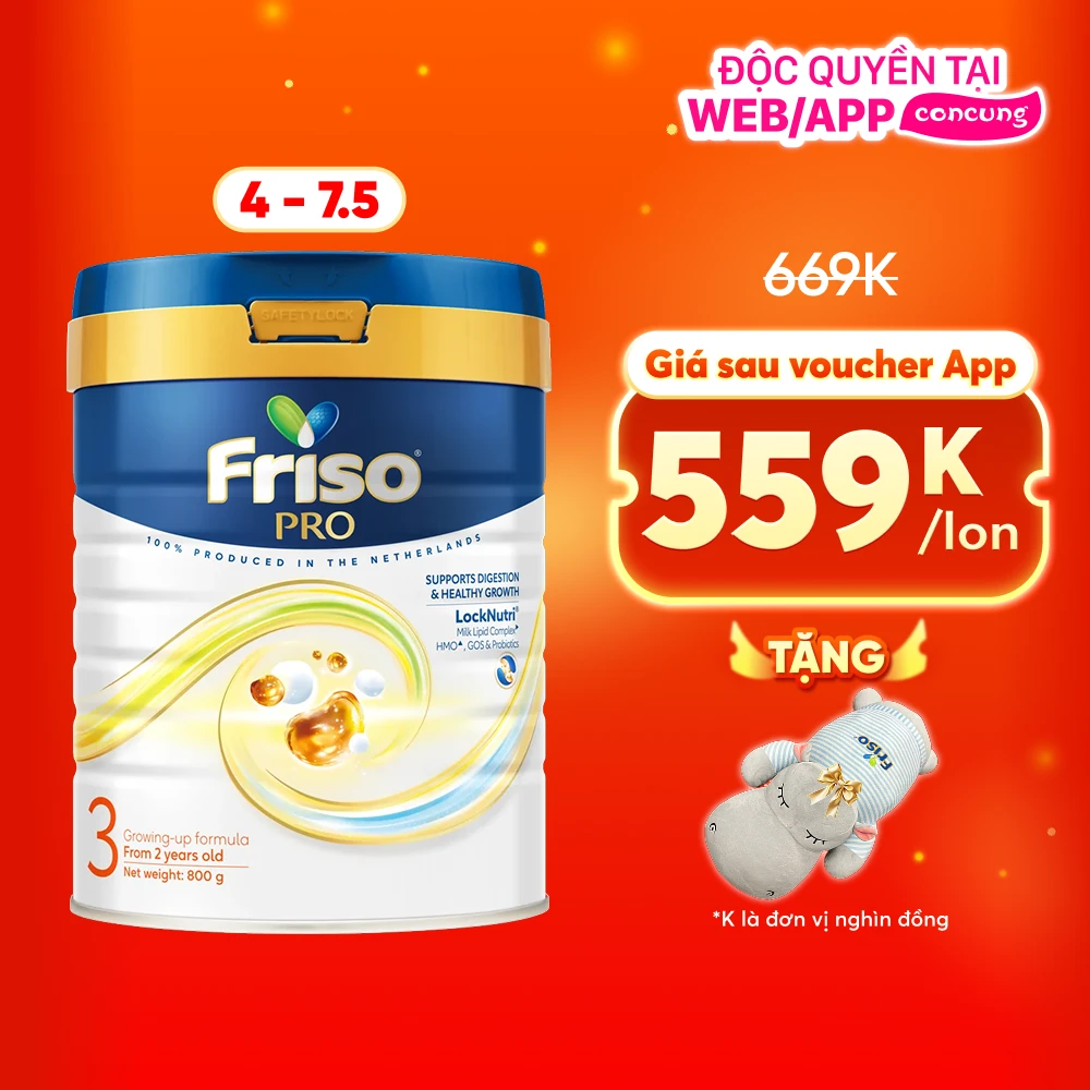 SPDDCT Friso Pro 3, 800g (trên 2 tuổi)