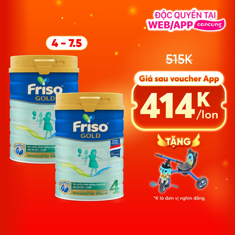 Friso Gold 4, 2 - 6 tuổi, 800g (Giao bao bì ngẫu nhiên)