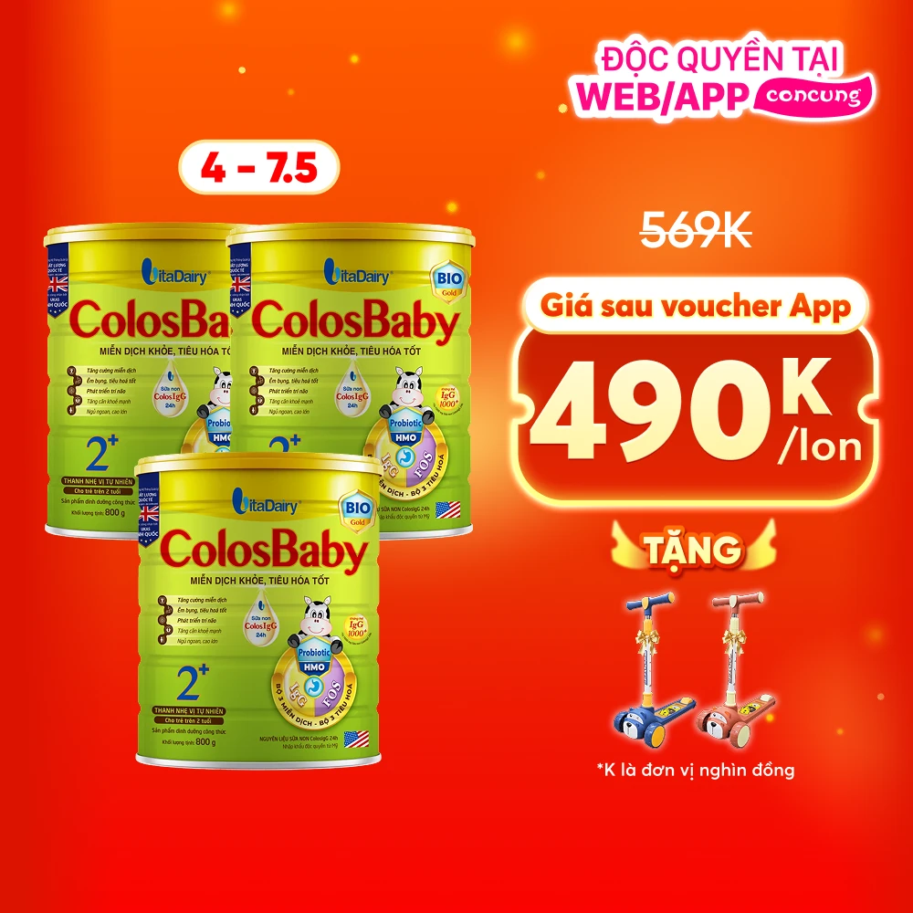 Sữa Colosbaby Bio Gold 2+ 800g (từ 2 tuổi)
