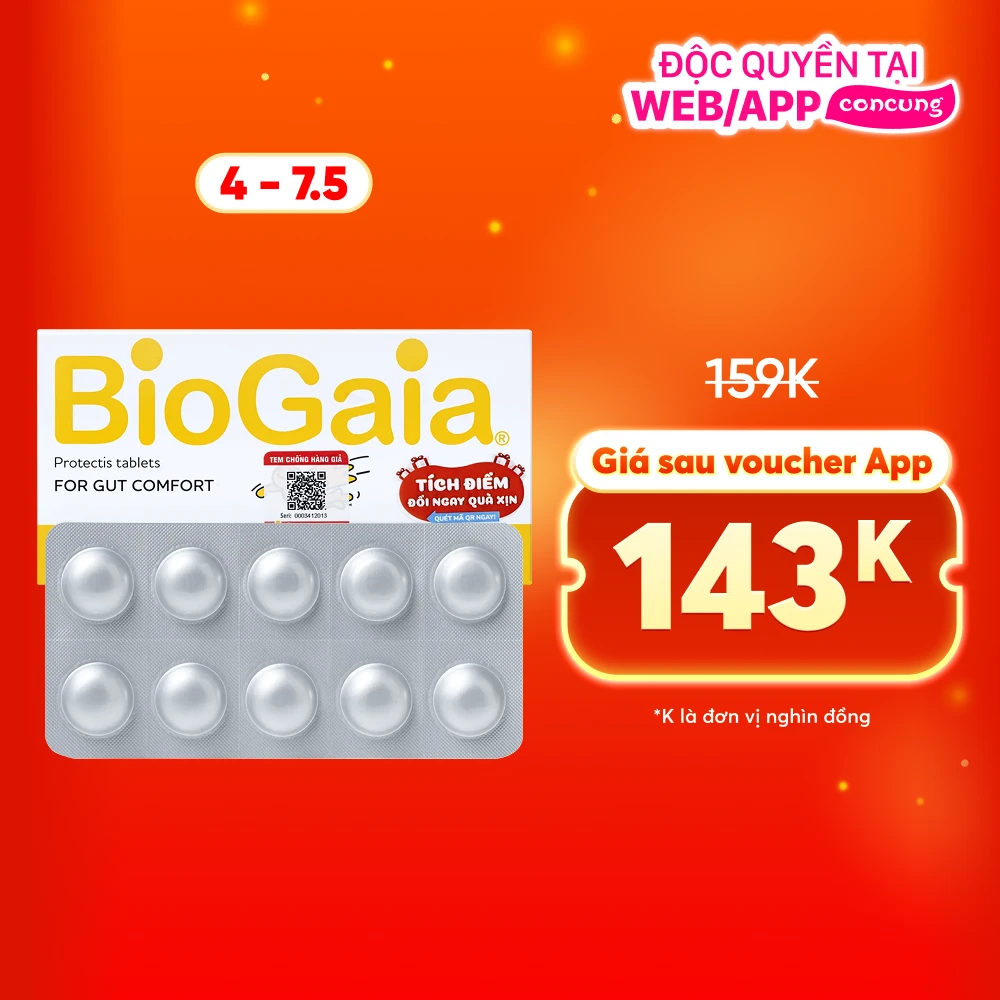 Men vi sinh dạng viên nhai Biogaia