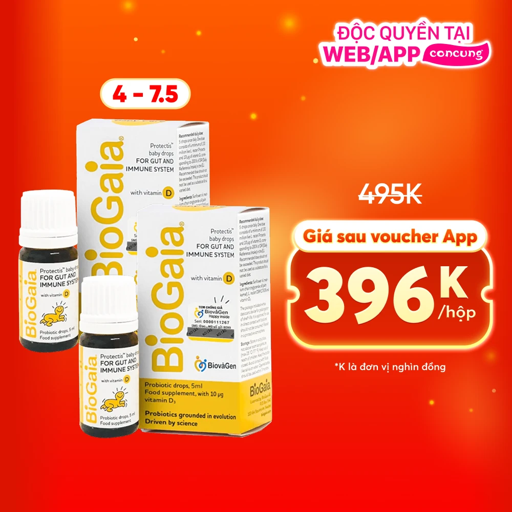 Combo 2 Thực phẩm bảo vệ sức khỏe BioGaia Protectis baby drops with vitamin D3