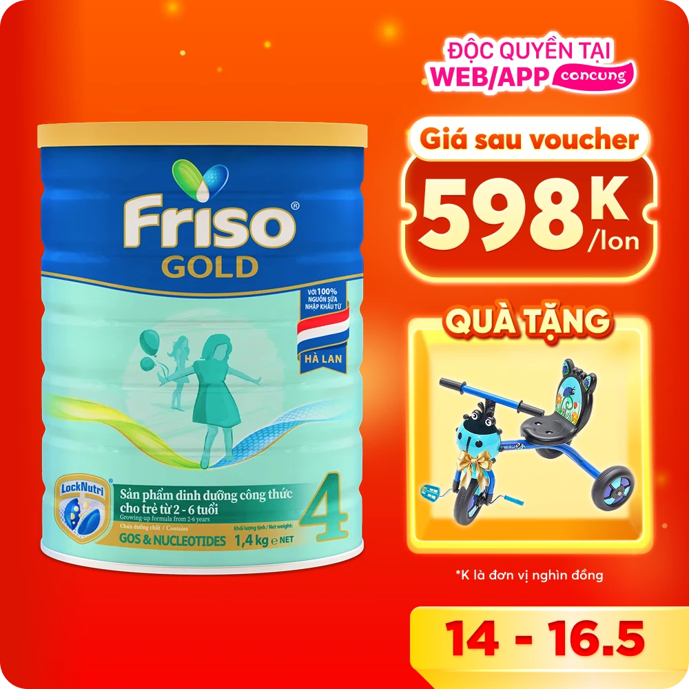 Sữa Friso Gold số 4 1400g (2-6 tuổi)