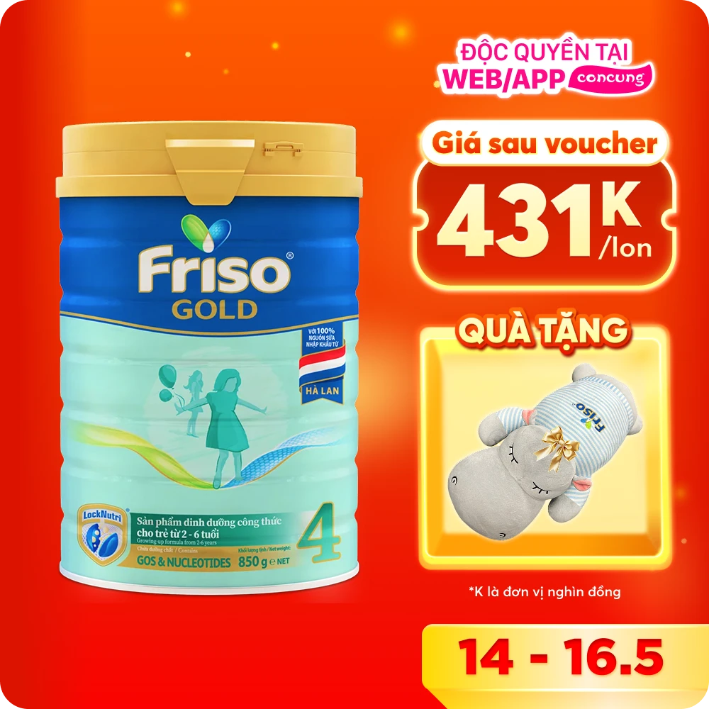 Friso Gold 4, 2 - 6 tuổi, 800g (Giao bao bì ngẫu nhiên)