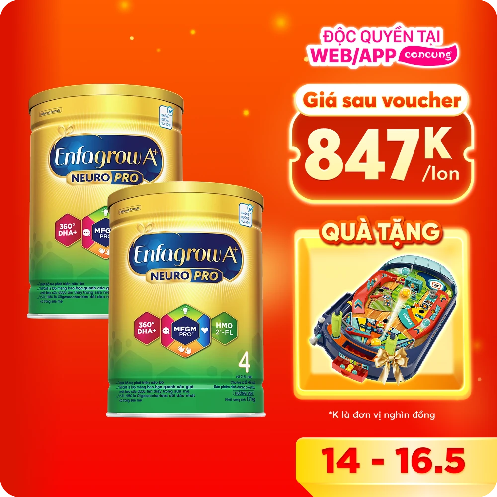 Combo 2 Enfagrow A số 4 1700g 2flex