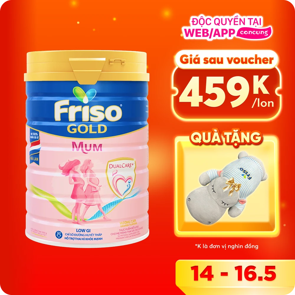 Sữa bầu Friso Mum Gold 900g hương cam