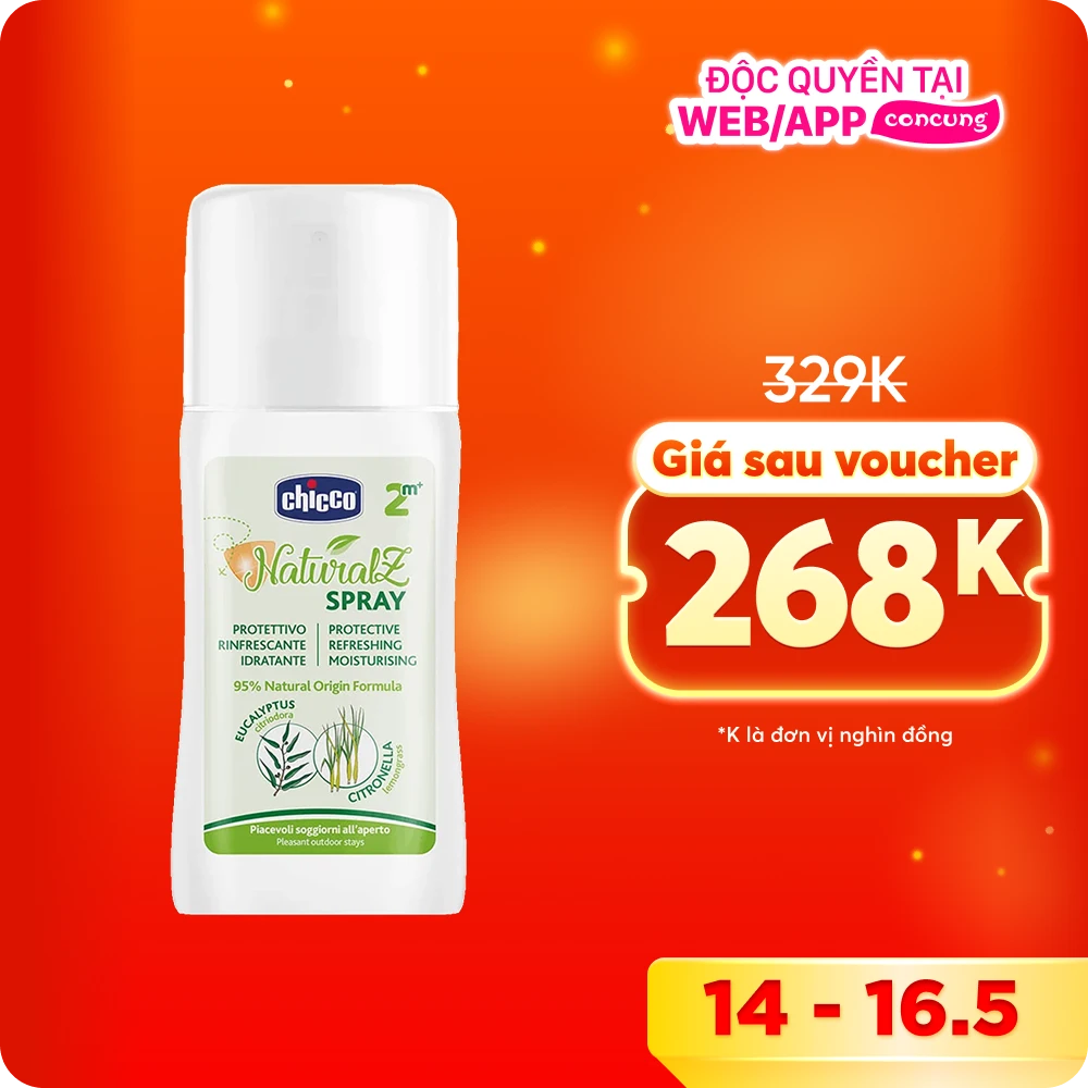 Xịt đa năng xua muỗi Chicco 100ml (Mới)