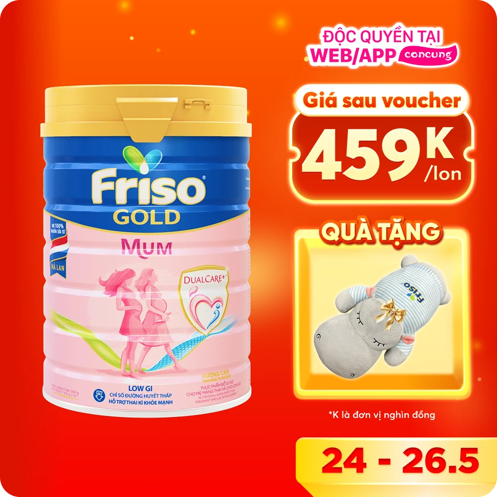 Sữa bầu Friso Mum Gold 830g hương cam *Giao bao bì ngẫu nhiên