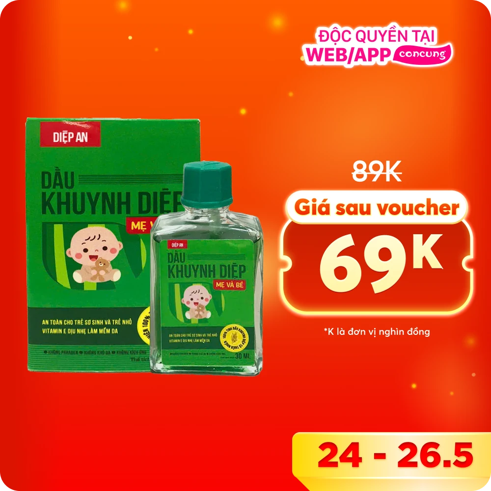 Dầu Khuynh Diệp Mẹ Và Bé Diệp An 30ml