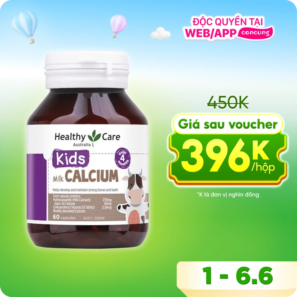 Thực phẩm bảo vệ sức khỏe Healthy Care Milk Calcium