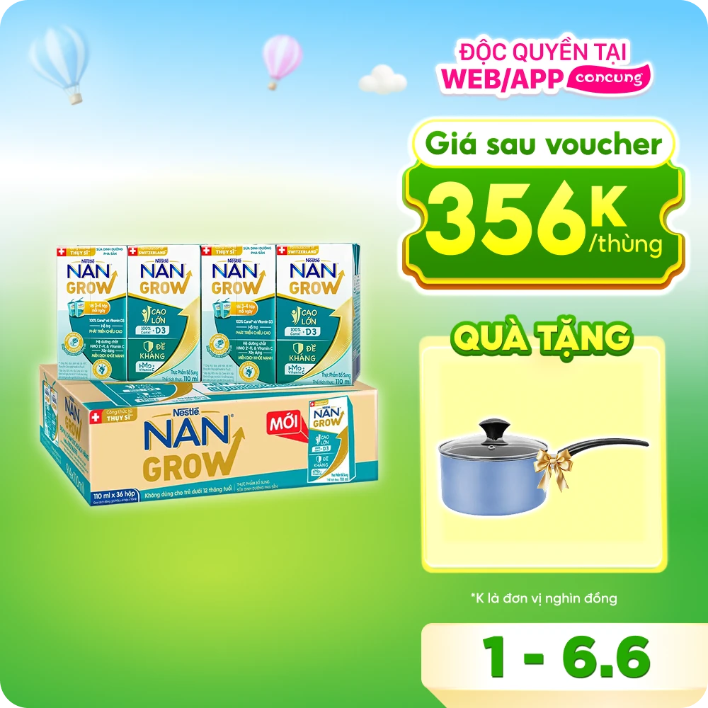 Thực phẩm bổ sung Nestlé NANGROW 9 (4x110ml)