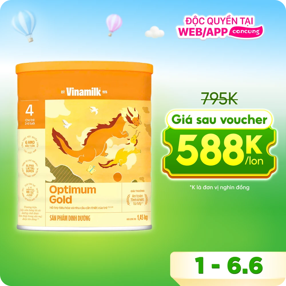 Sữa bột Optimum Gold 4 HT 1450g