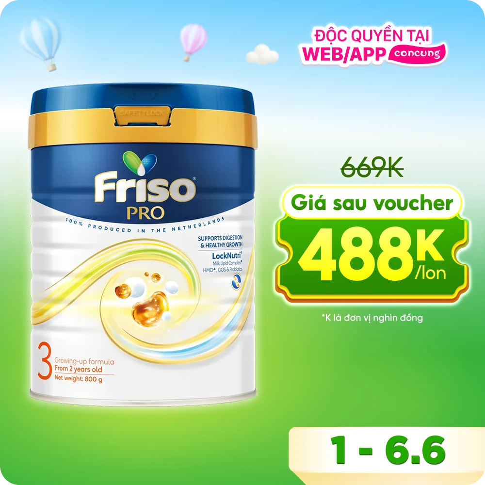 SPDDCT Friso Pro 3, 800g (trên 2 tuổi)