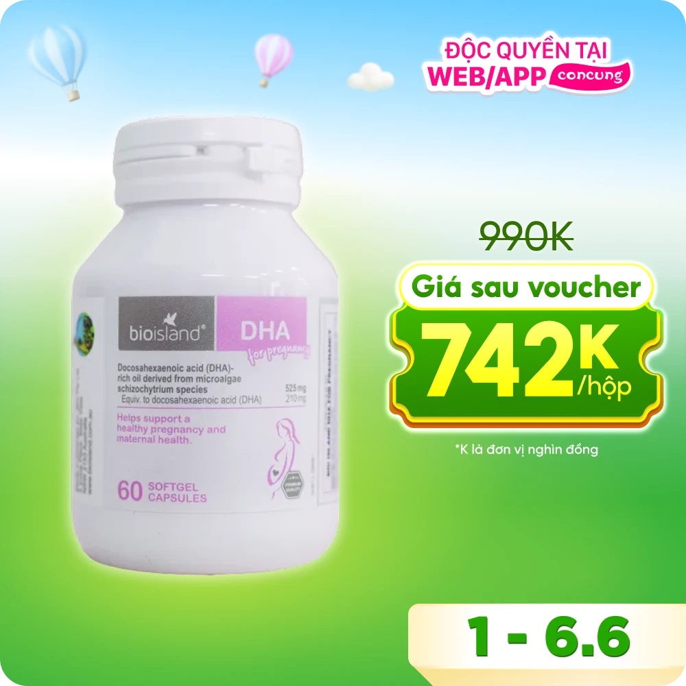Thực phẩm bảo vệ sức khỏe BioIsland DHA For Pregnancy
