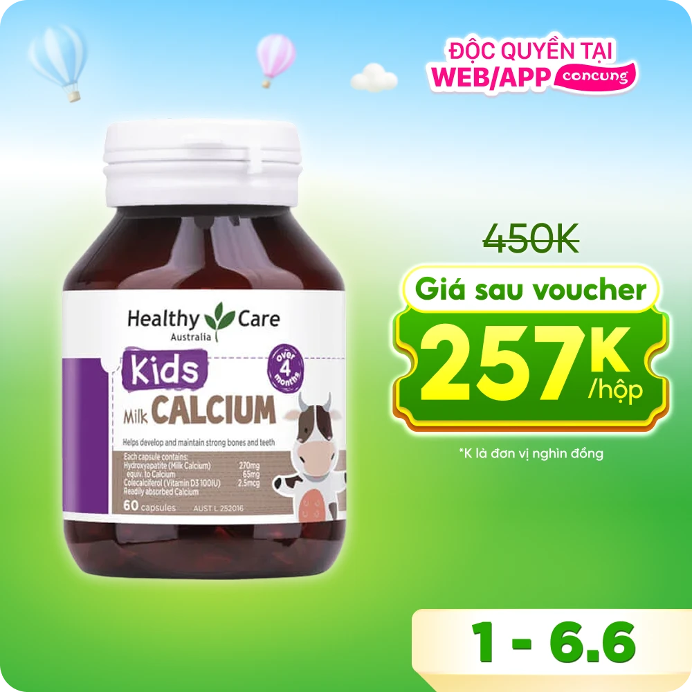Thực phẩm bảo vệ sức khỏe Healthy Care Milk Calcium