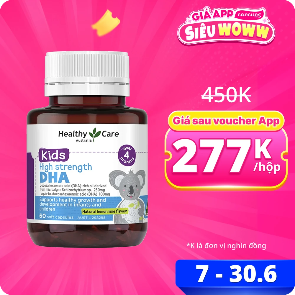 Thực phẩm bảo vệ sức khỏe Healthy Care Kids High Strength DHA
