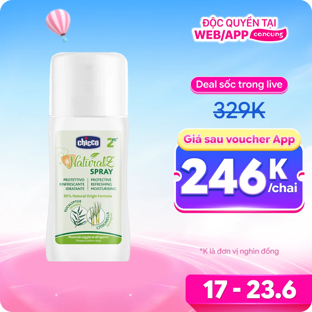Xịt đa năng xua muỗi Chicco 100ml (Mới)