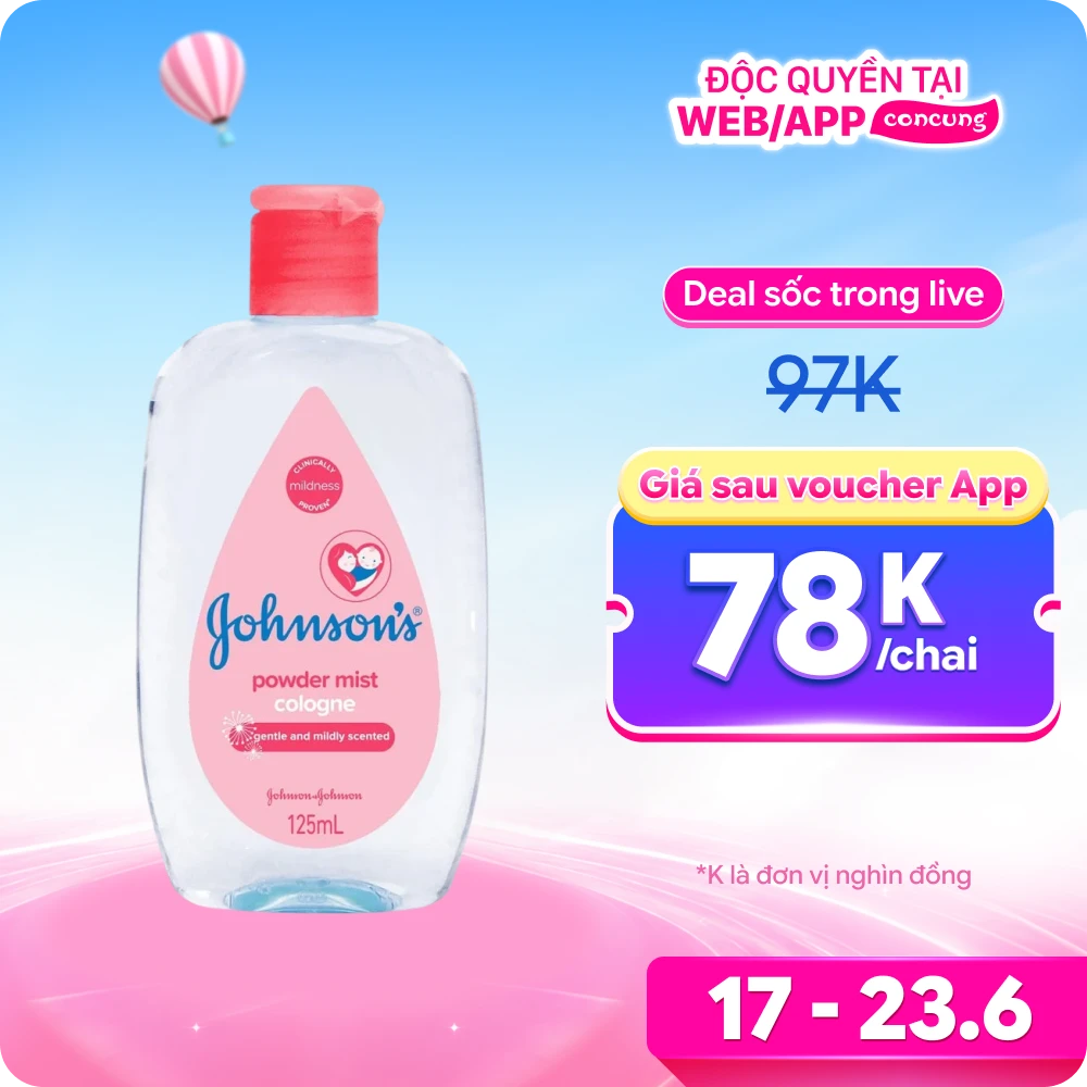Nước hoa hương phấn hoa Johnson Baby (125ml)