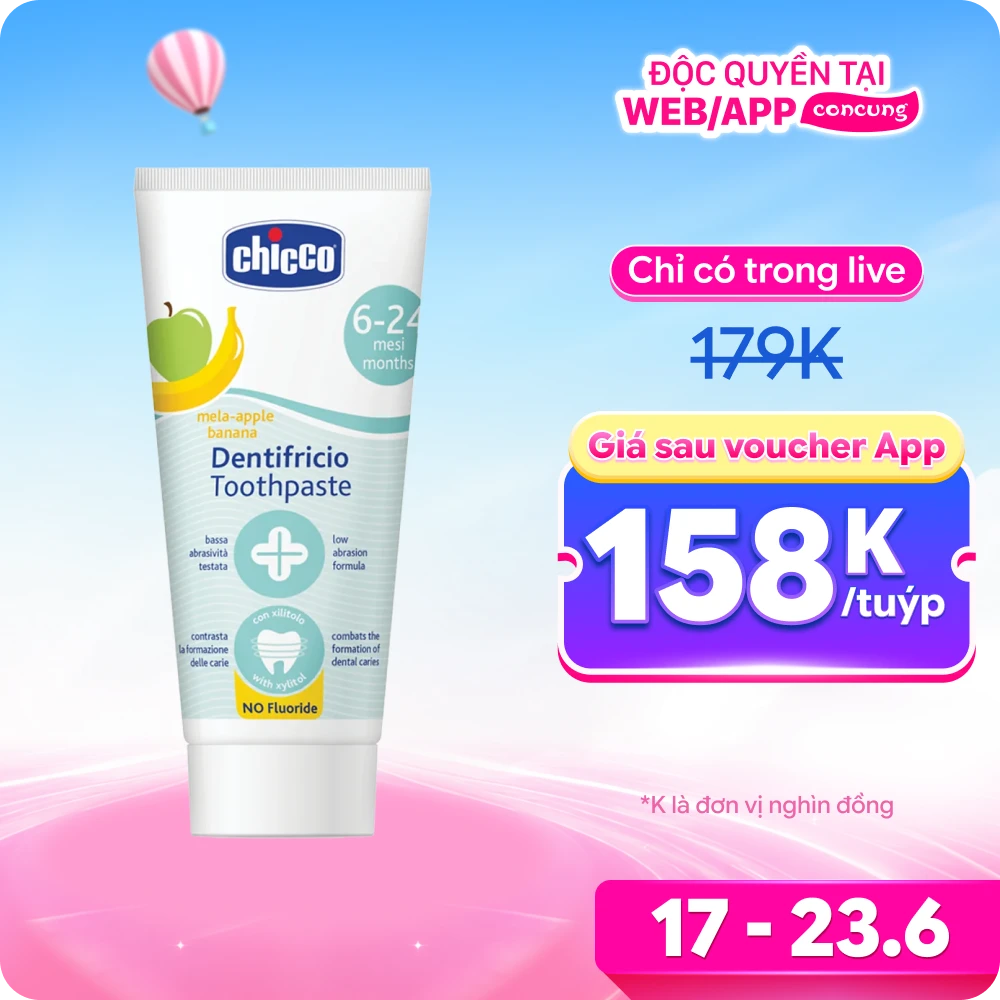 Kem đánh răng hương Chuối - Táo Chicco 6M+