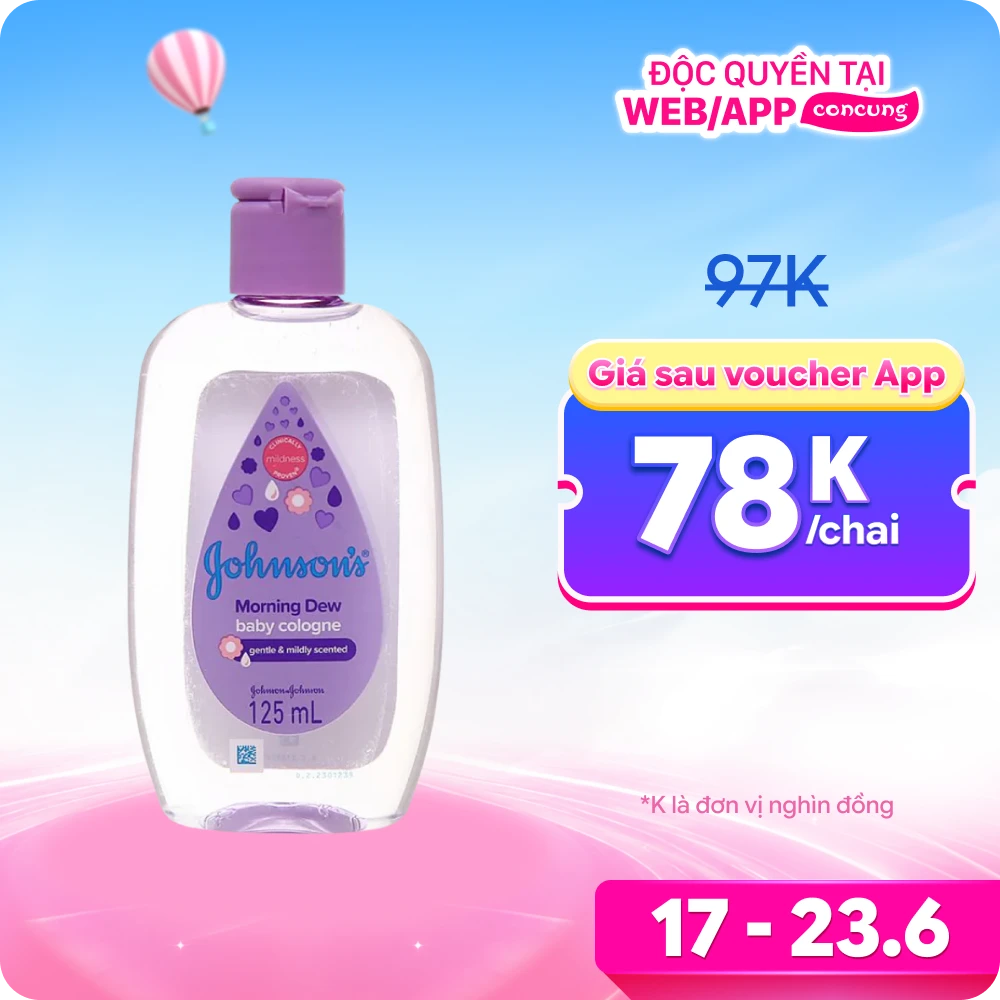 Nước hoa hương ban mai Johnson Baby (125ml)