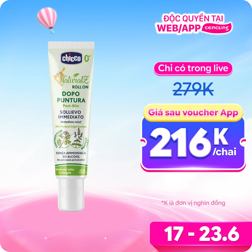 Lăn bôi vết muỗi đốt, côn trùng cắn Chicco 10ml