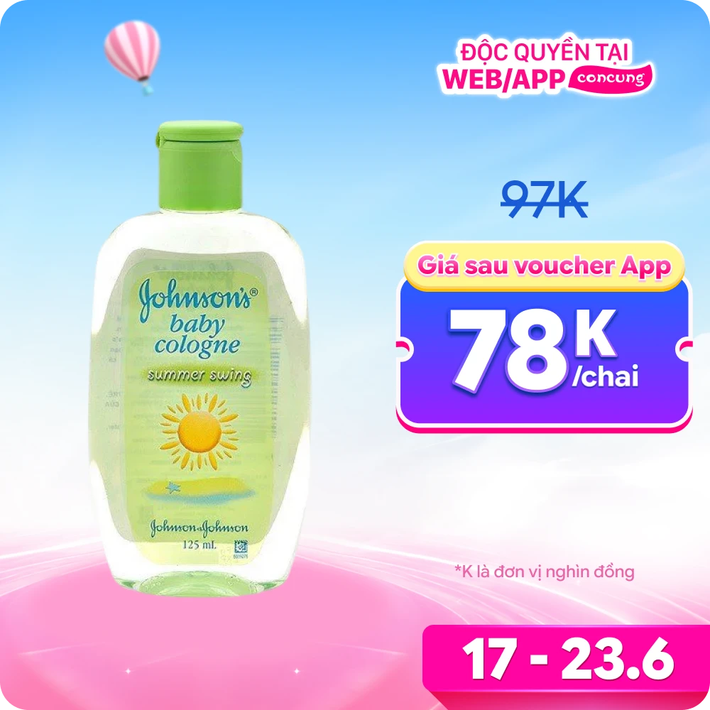 Nước hoa hương mùa hè Johnson Baby (125ml)
