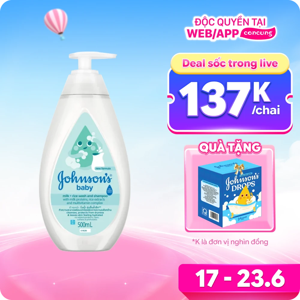 Sữa tắm gội toàn thân Johnson