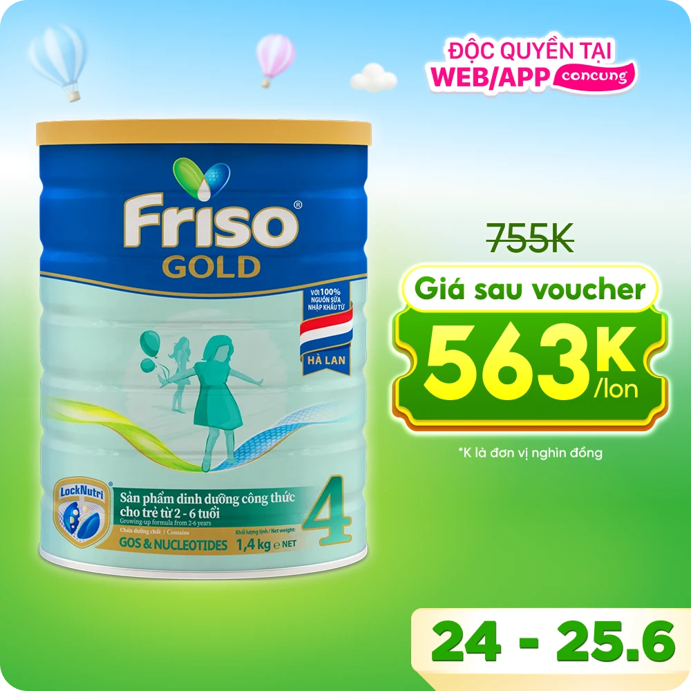 Sữa Friso Gold số 4 1400g (2-6 tuổi)