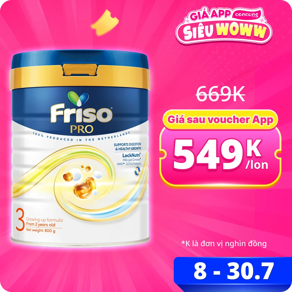 SPDDCT Friso Pro 3, 800g (trên 2 tuổi)