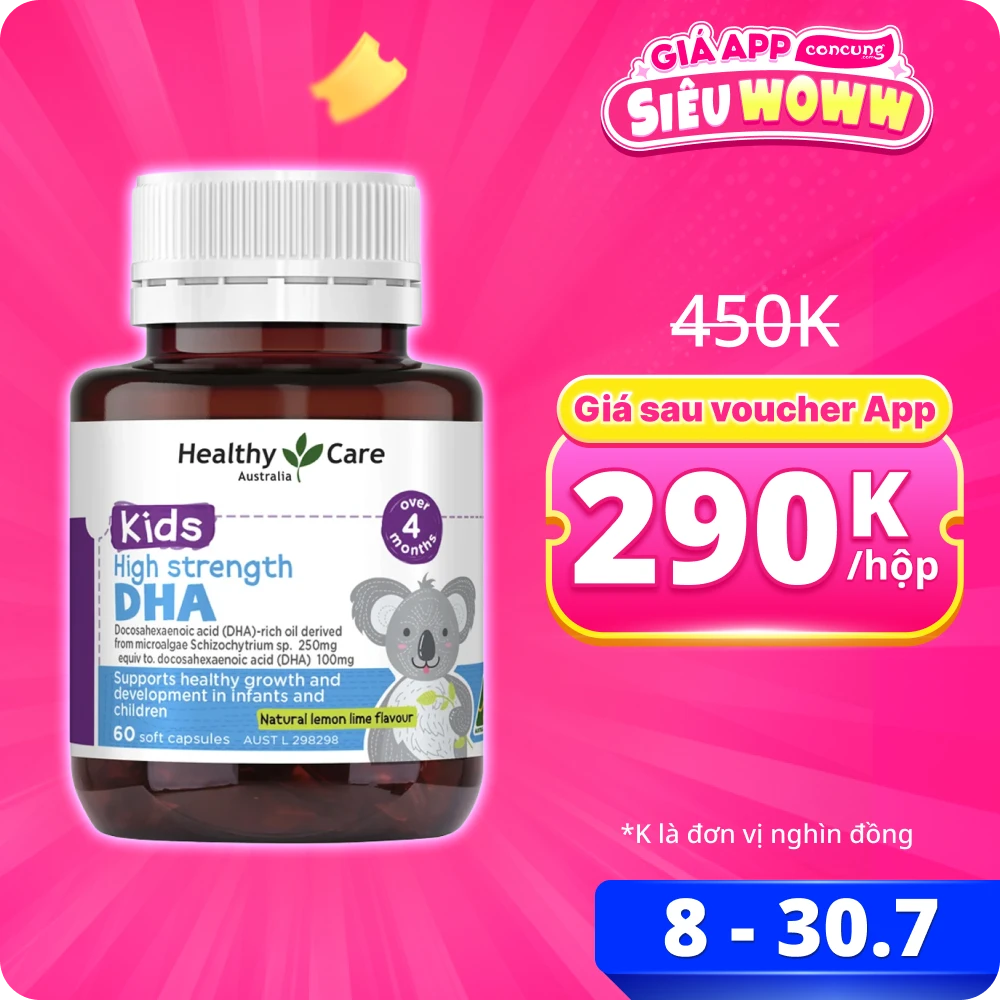 Thực phẩm bảo vệ sức khỏe Healthy Care Kids High Strength DHA