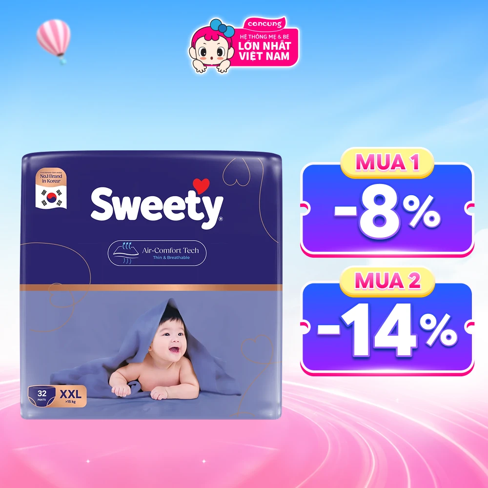 Tã quần Sweety cỡ XXL 32 miếng
