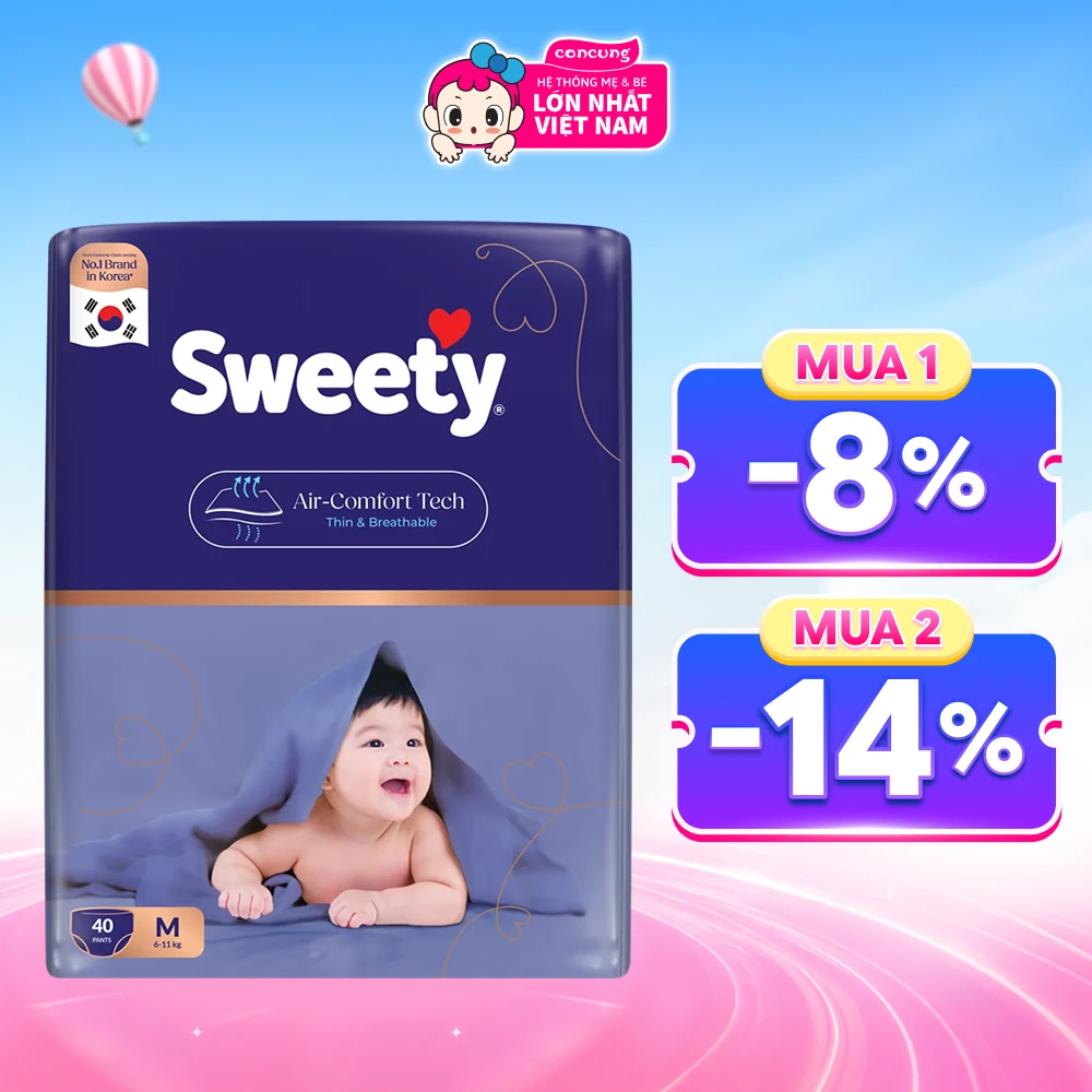 Tã quần Sweety cỡ M 40 miếng