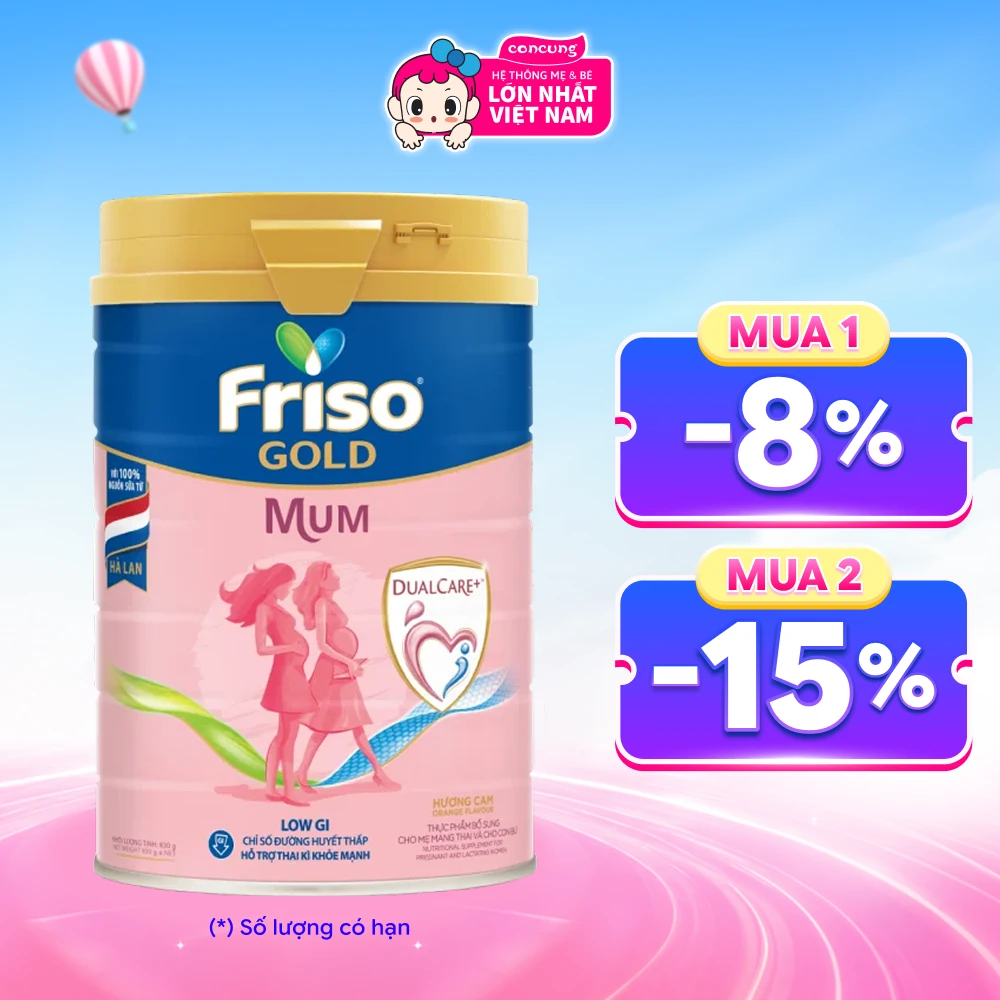 Sữa bầu Friso Mum Gold 830g hương cam *Giao bao bì ngẫu nhiên