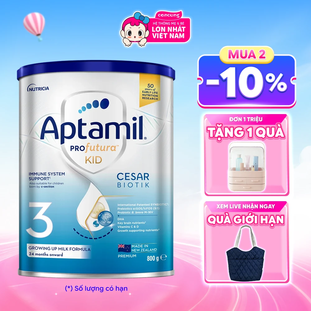 Sữa Aptamil Profutura KID Cesarbiotik 3 800g (Từ 2 tuổi)
